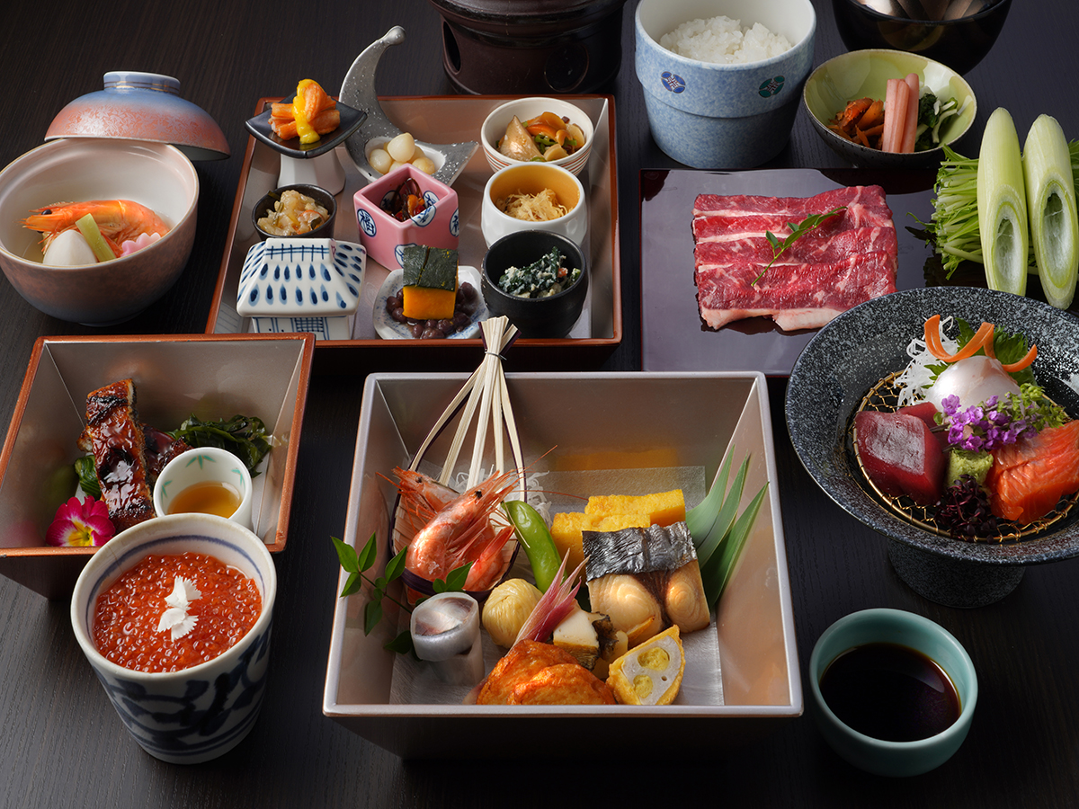 函館湯の川温泉　海と灯／ヒューイットリゾート　お食事イメージ
