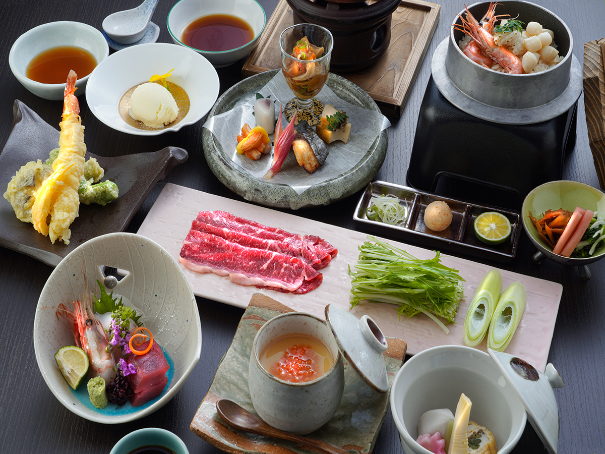 函館湯の川温泉　海と灯／ヒューイットリゾート　お食事イメージ
