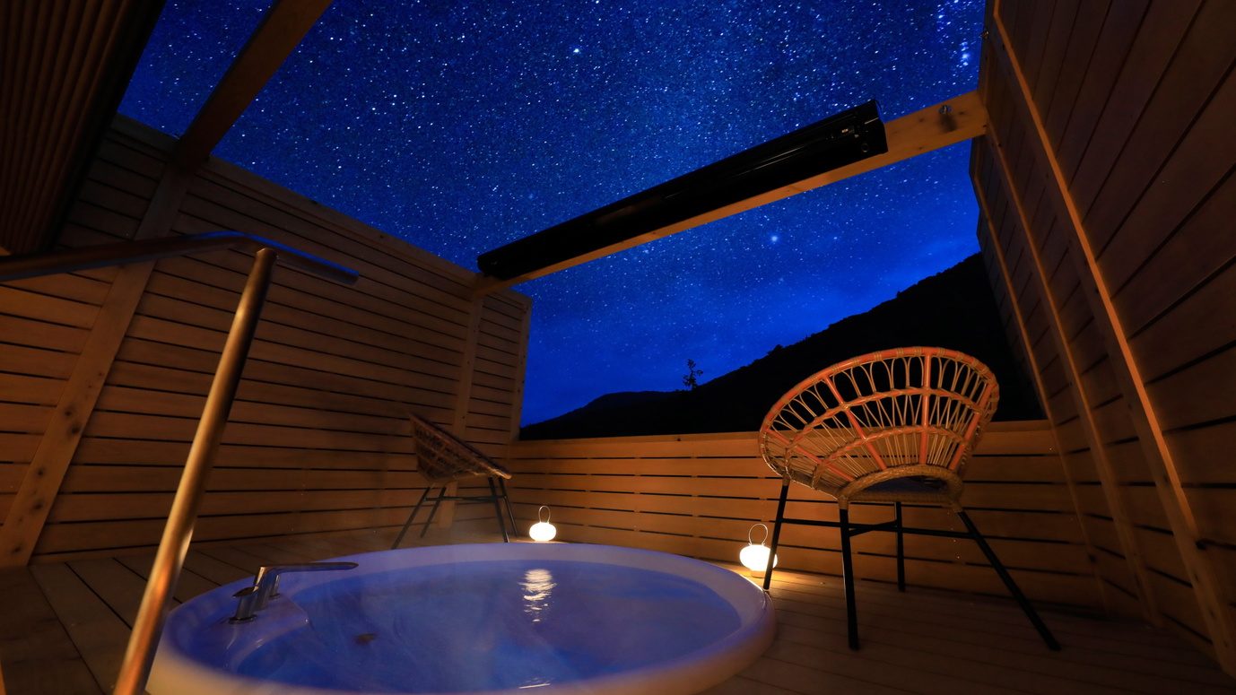 【天空貸切露天】晴れた日は星空をお楽しみいただけます　※天候により中止の場合あり