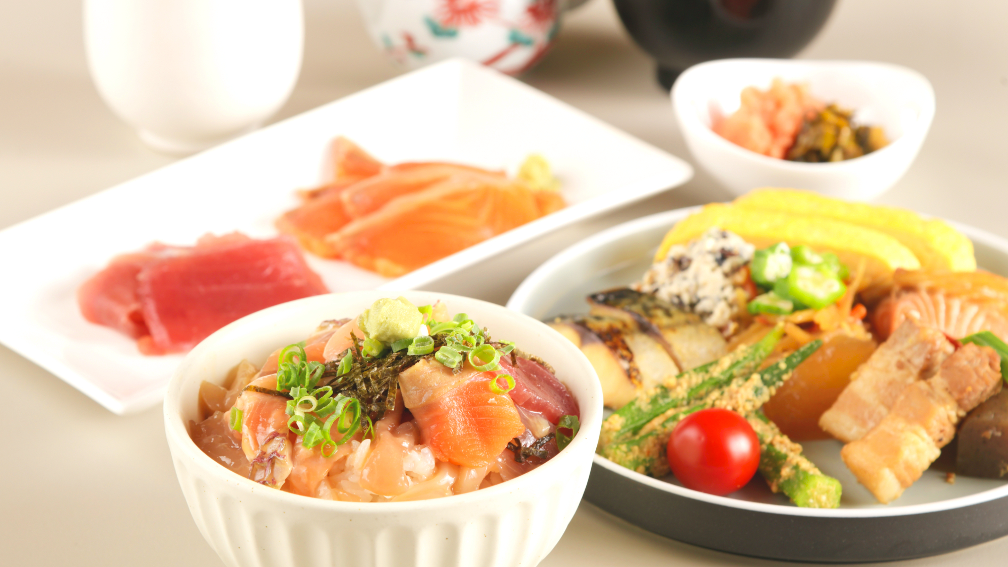 ◇朝食ブッフェ・和食盛り付けイメージ※お日にちによりメニューは異なります。