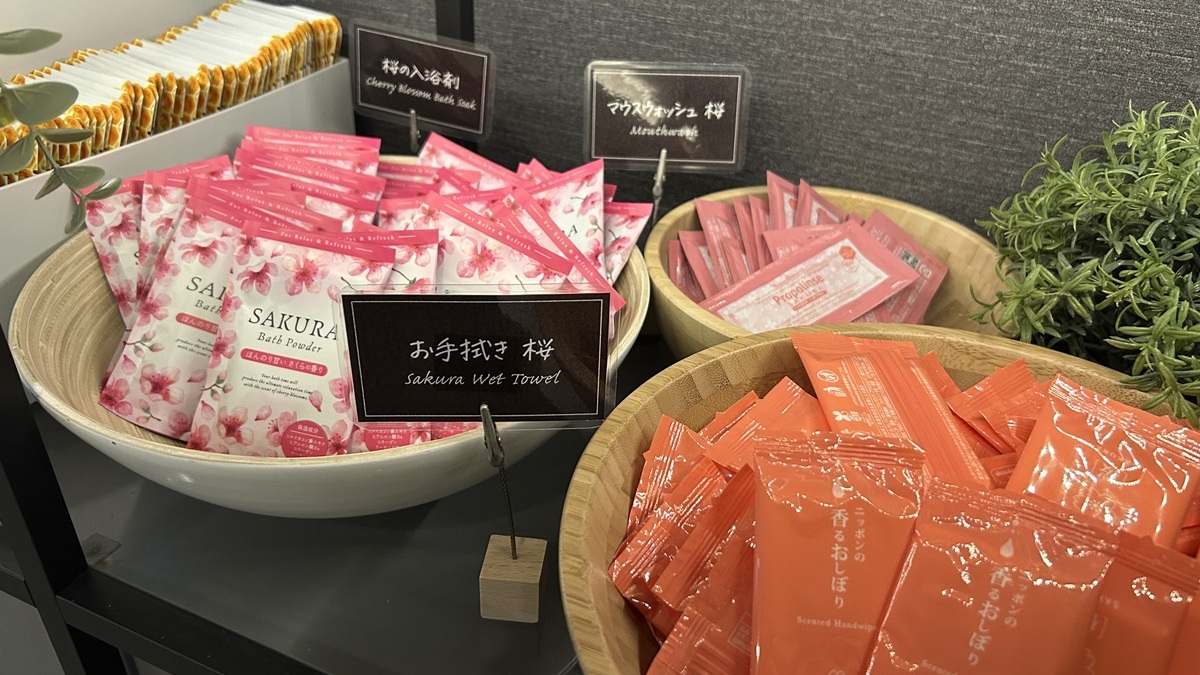 【アメニティバー】必要なものをお部屋にお持ちください