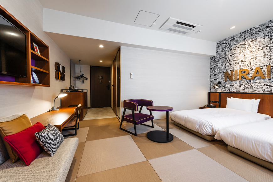 ＜BAR＆Breakfastインクルーシブ＞畳敷きのプチ旅館 ファミリーおすすめのベッドスタイル客室