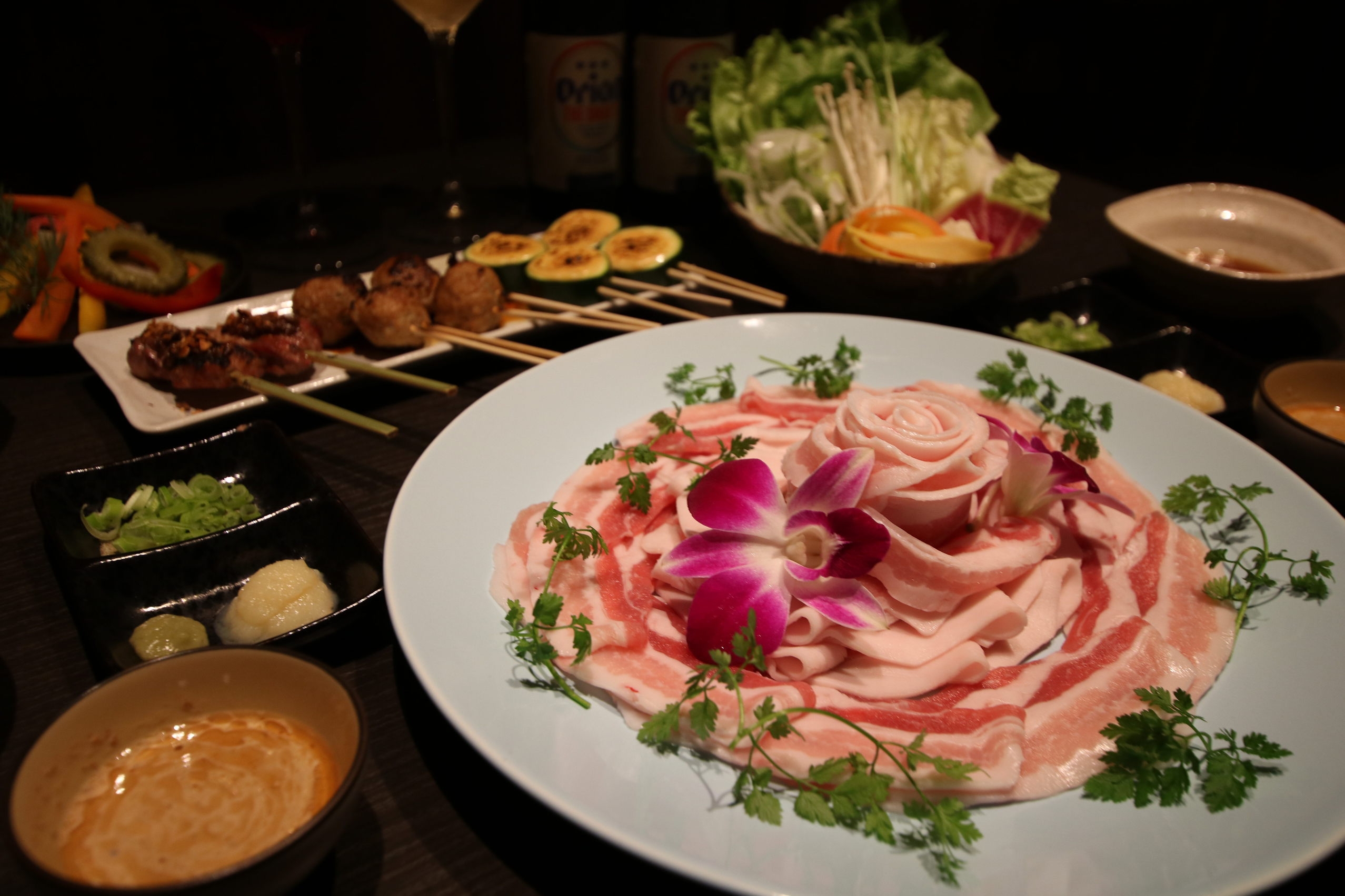 ＜1泊2食付＞こだわりの串料理を金アグー豚しゃぶしゃぶを堪能♪