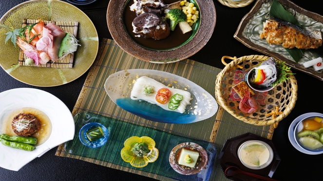 【夏の信州田舎料理】信州和牛スープ煮がメインの”川床月涼の膳”