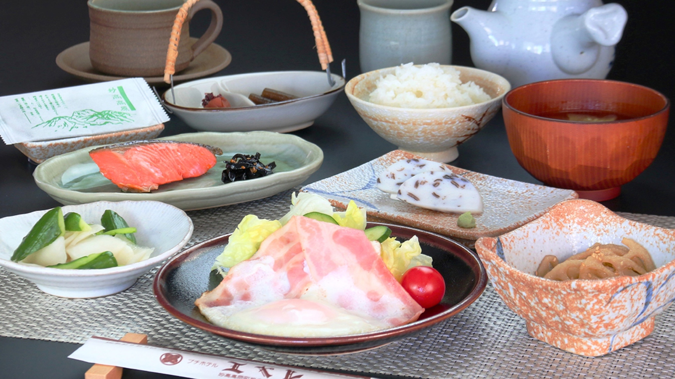 【1泊朝食】チェックイン21時まで可。新潟米のごはんと妙高山海の幸が楽しみな朝ごはんつきプラン