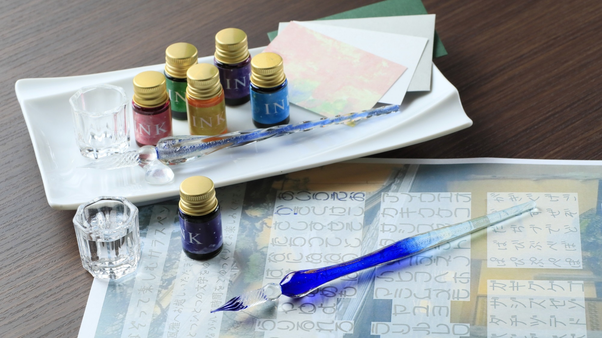 【秋の3大特典】和の空間で愉しむ抹茶点てとガラスペンの体験／彩る秋のひととき＜基本コース★雅＞