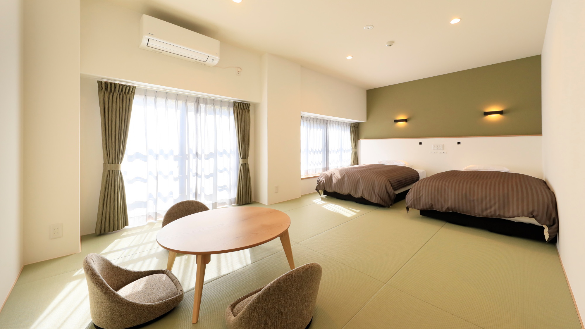 和室ツインベッド◆白を基調とした温かみのあるお部屋