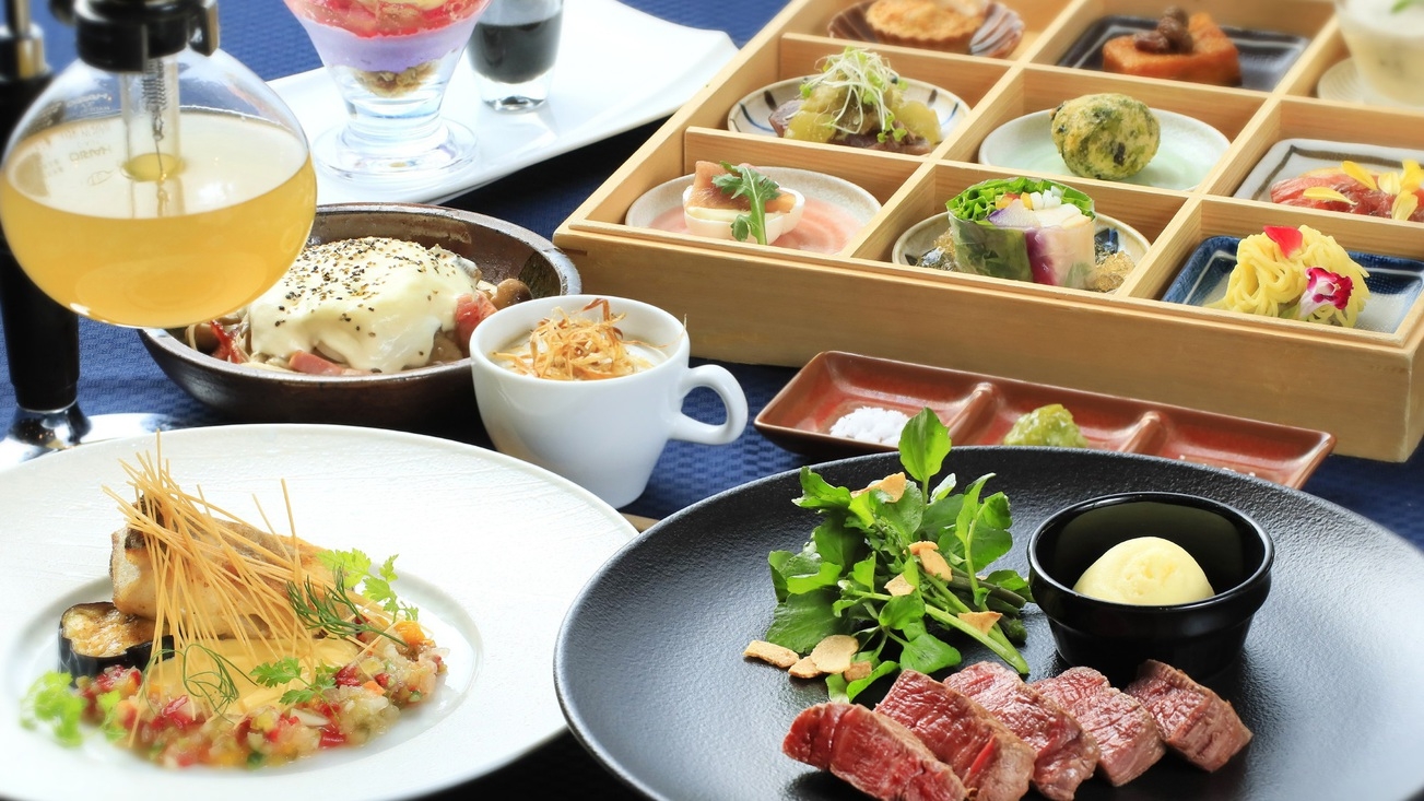 【秋冬旅セール】≪最大20％OFF≫当館自慢の和洋折衷創作コースに舌鼓＜特選コース■極＞