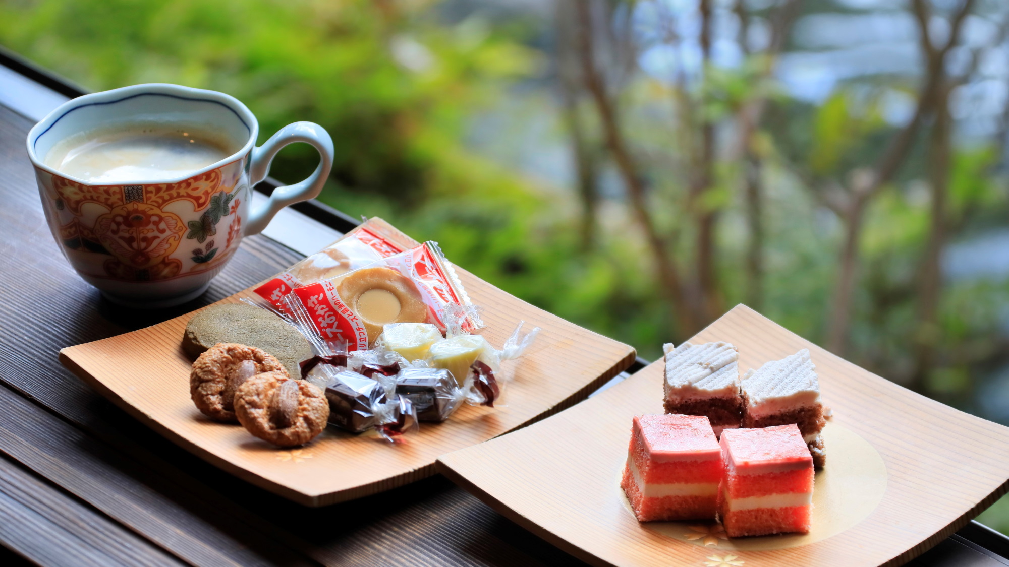 ウェルカムフード◆庭園を眺めながらお楽しみいただけます