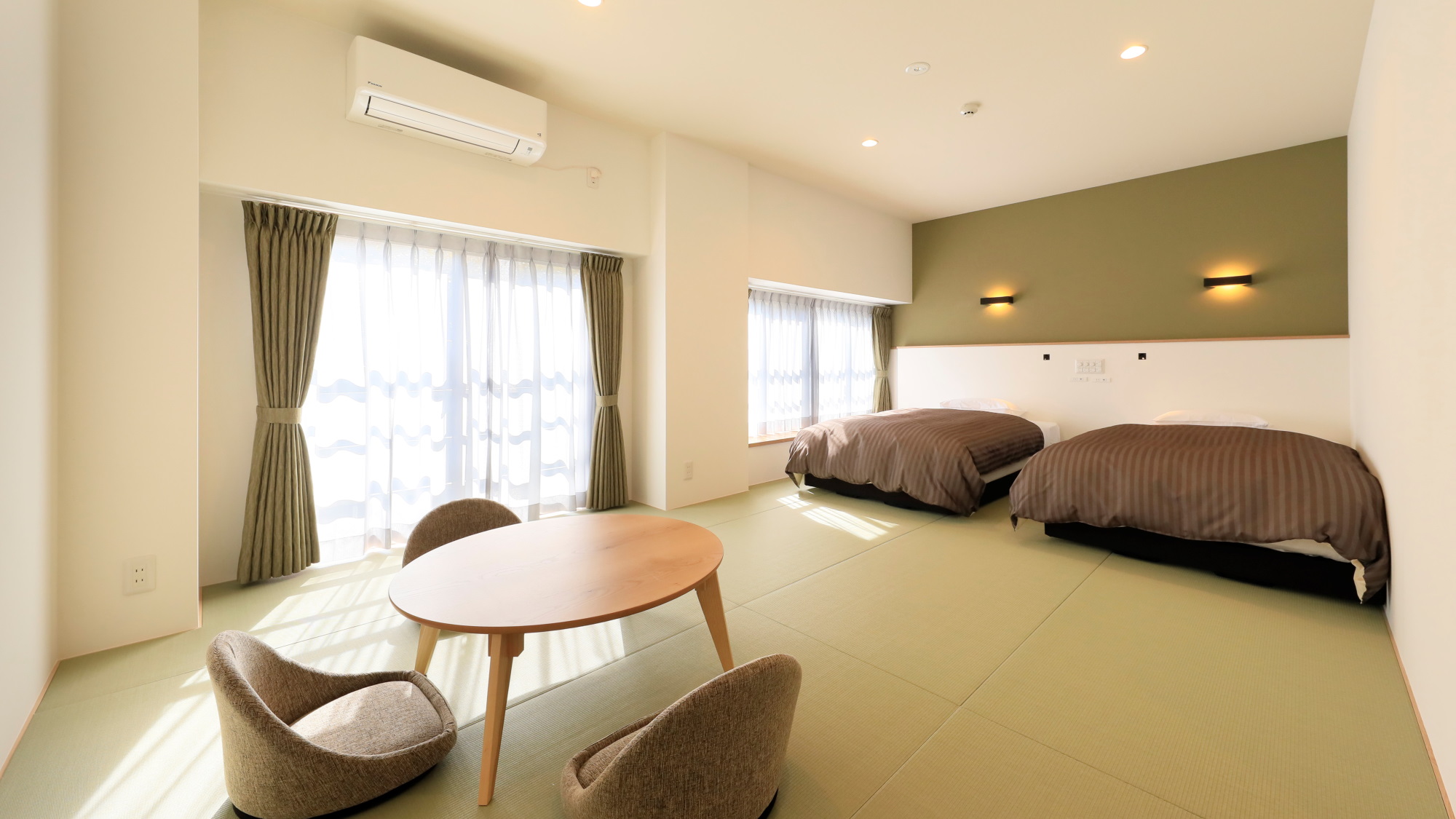 和室ツインベッド◆白を基調とした温かみのあるお部屋