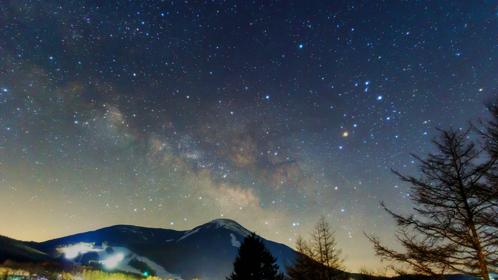 光の少ない高原では美しい星空も…！空気が澄む秋冬は特におすすめです。