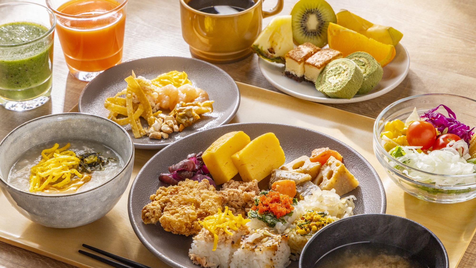 ◆朝食ビュッフェ｜盛り付け一例（和食）
