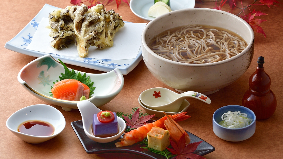 【一泊二食付】本格手打ち天ぷら蕎麦御膳プラン