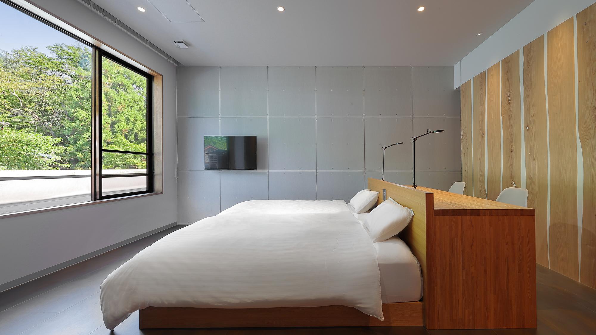 ツインルーム【スタイリッシュルーム】　四万の森の風が吹き抜ける開放的なテラスルーム