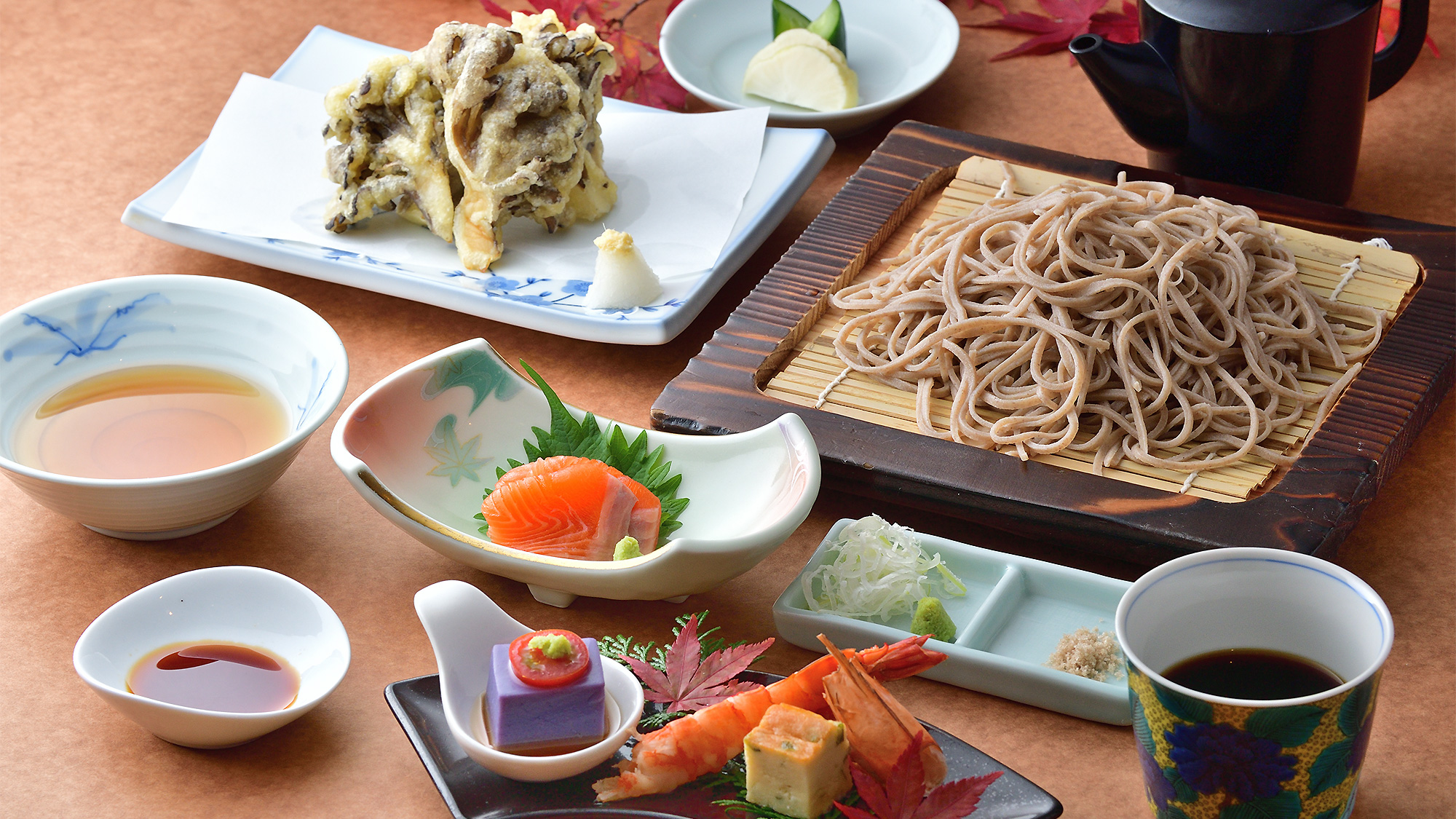 本格手打ち天ぷら蕎麦御膳