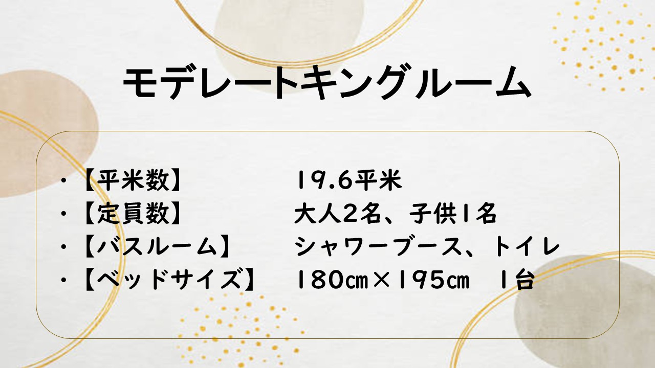 モデレートキングルーム　概要