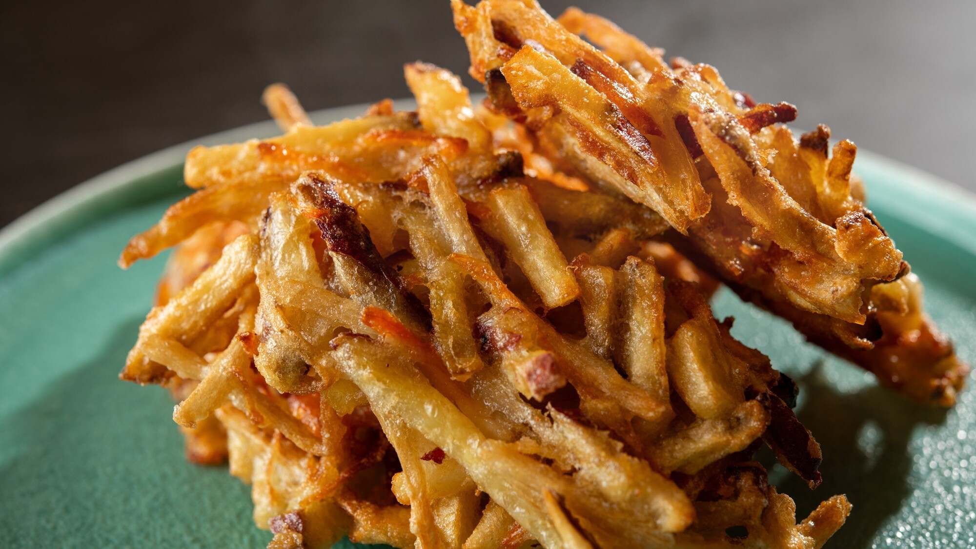 「霧島湯けむりテラス」朝食メニュー一例『さつまいも入りかき揚げ』