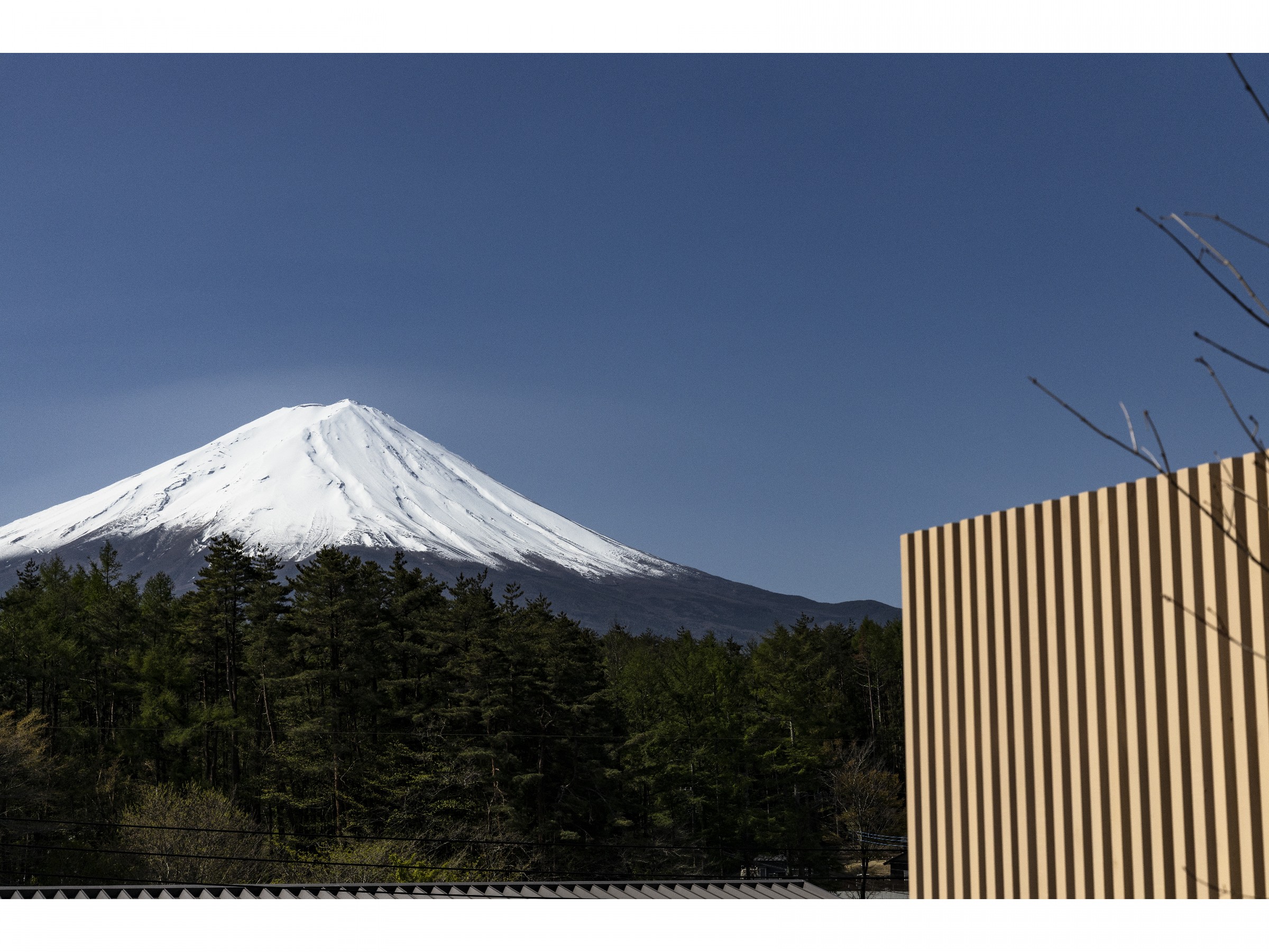 露天風呂からの富士山