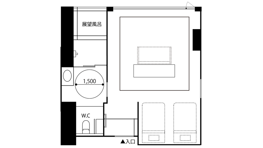 客室温泉展望風呂付ユニバーサルルーム