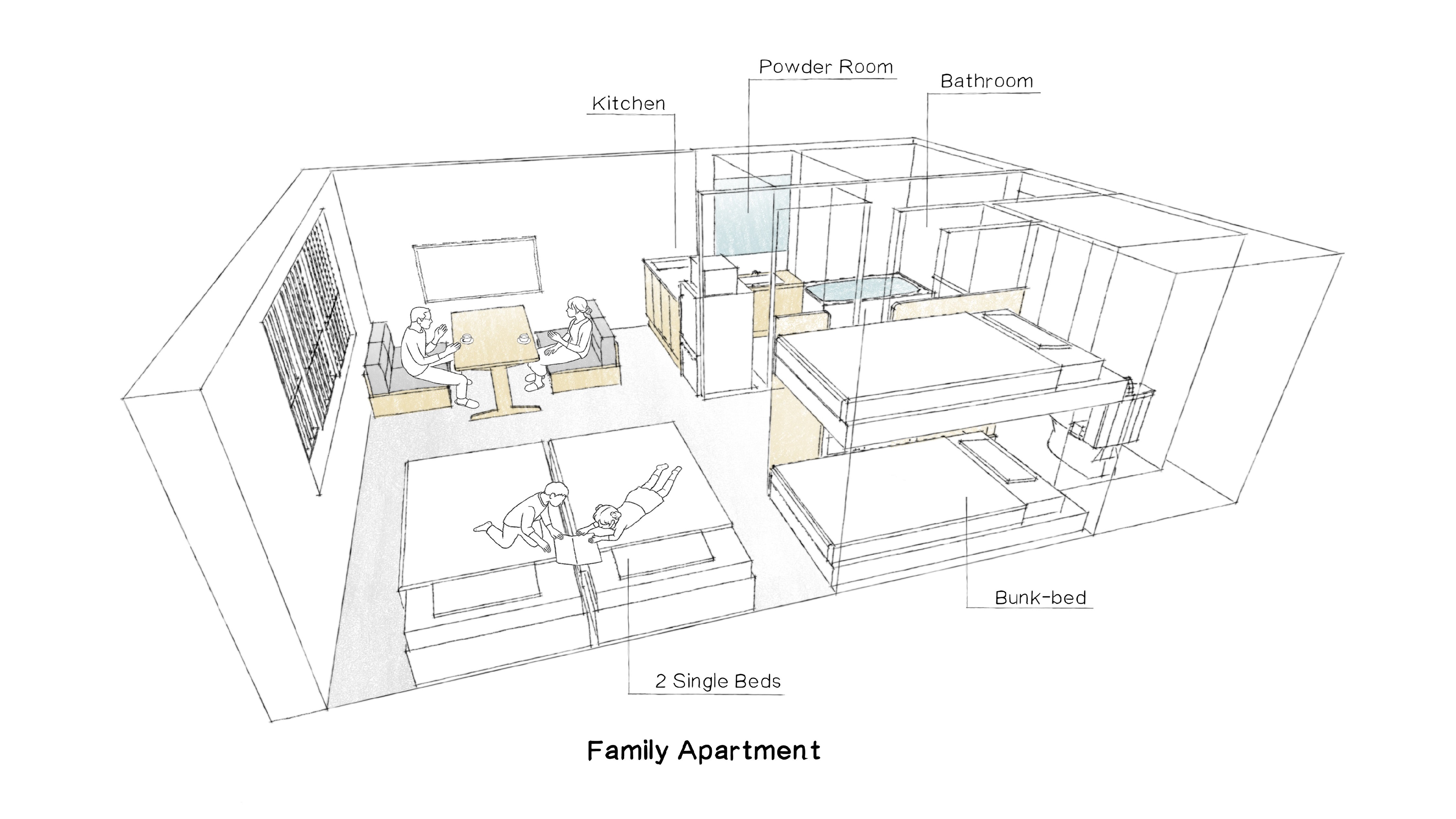 ファミリーアパートメント 間取り図