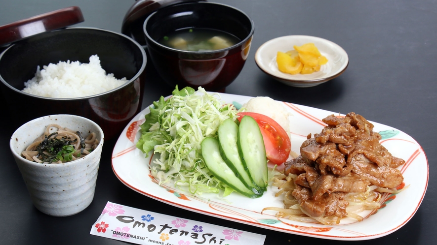 喫茶メニュー・夕食一例