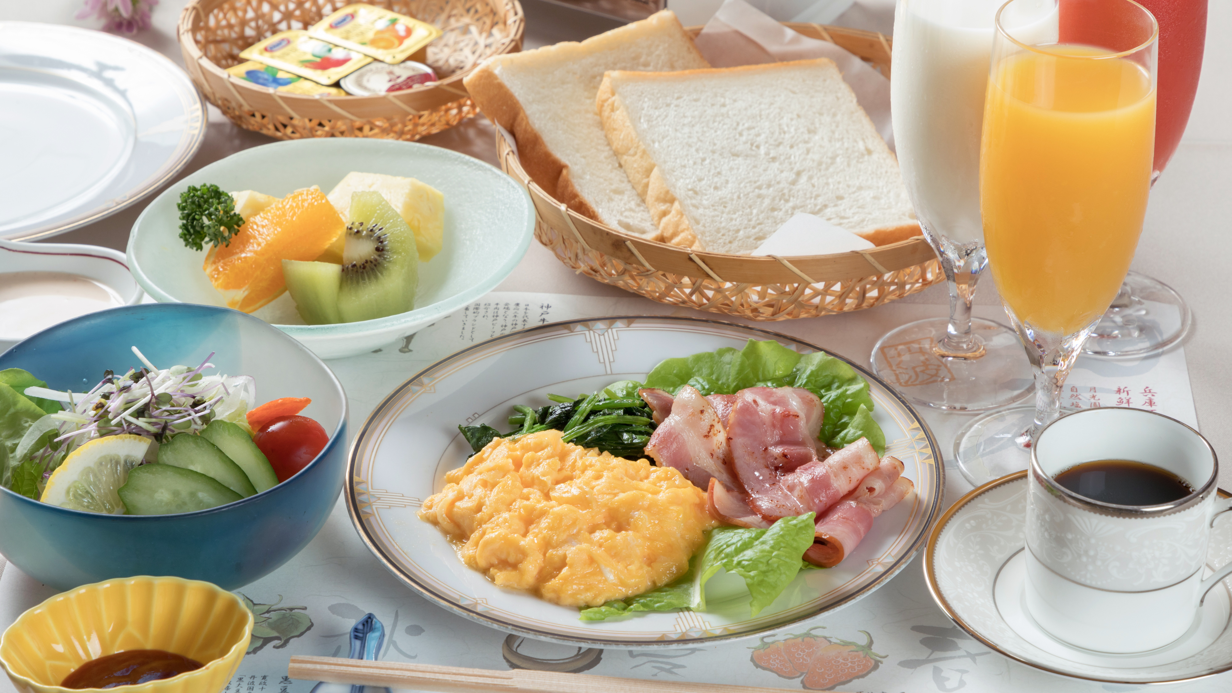 朝食（洋風）◆ご希望のお客様には、洋風朝食のご用意も承っております。