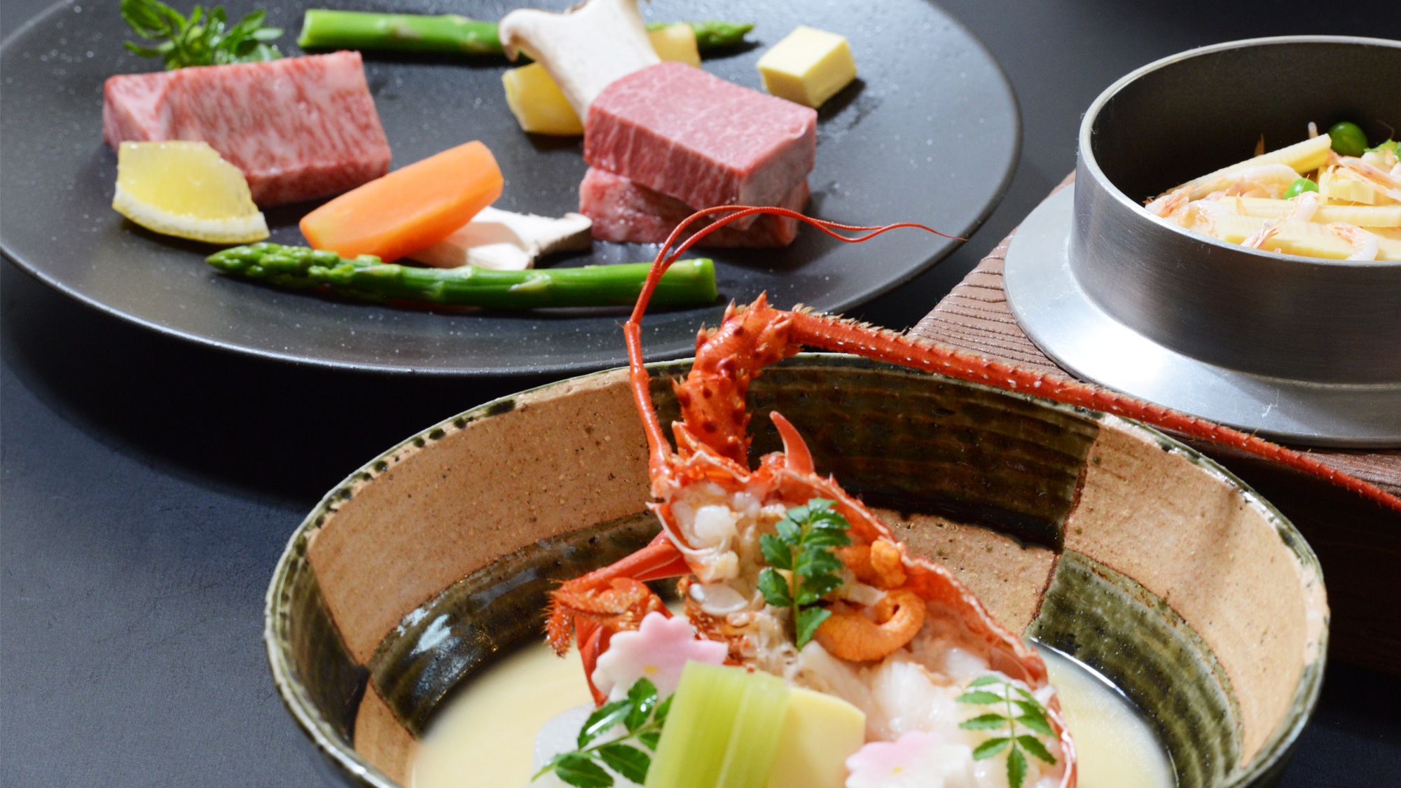 露天風呂付き客室・専用会席イメージ