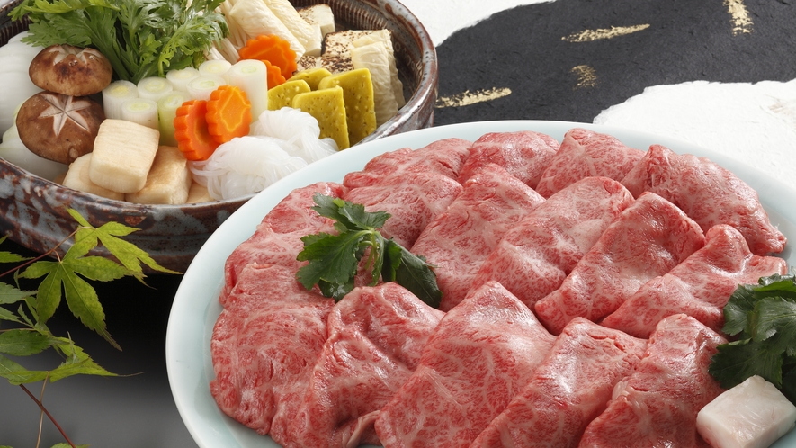 神戸BEEFすき焼き◆大ボリューム！200gもの神戸BEEFを、特製割下で贅沢にご賞味下さいませ。