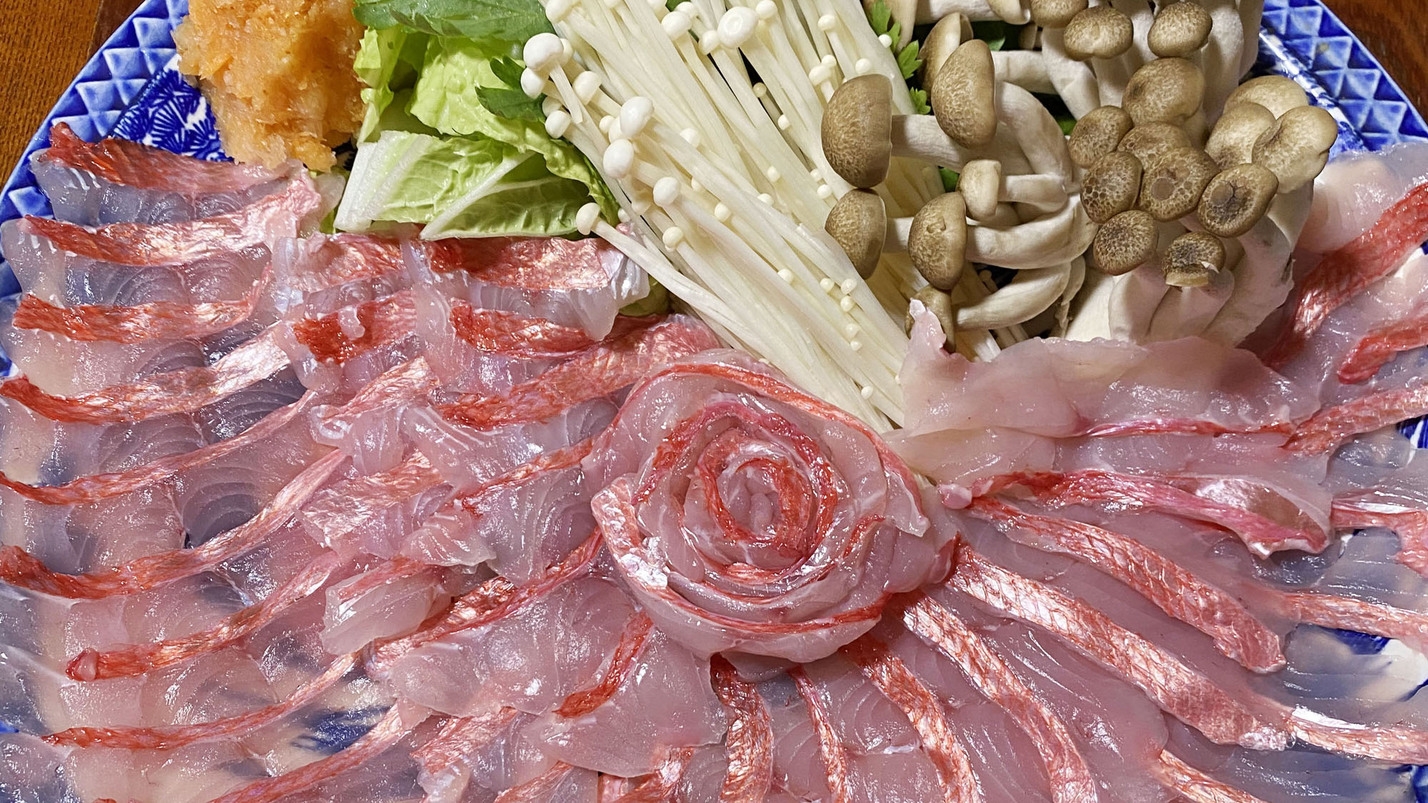 【冬季限定】冬はお鍋でほっこり☆今が旬！金目鯛のしゃぶしゃぶ＆当館定番海幸料理を満喫