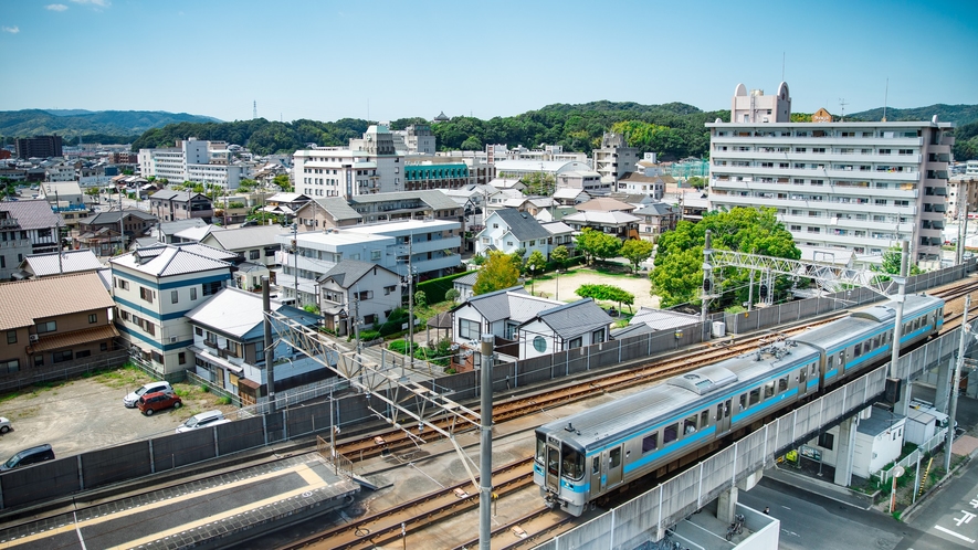 トレインビュー　お部屋からの景色