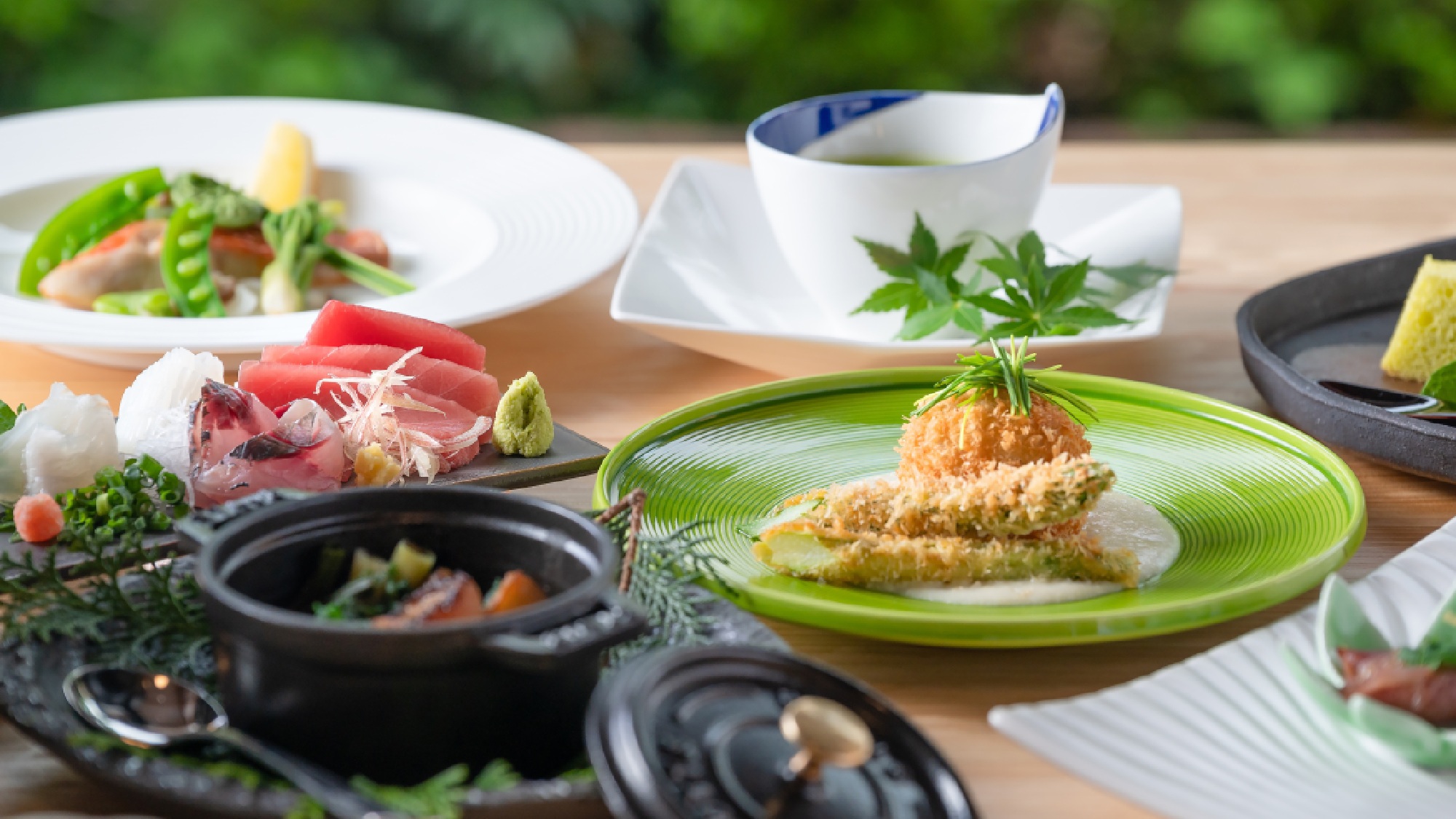 【直前割】＜5％OFF＞お日にち限定の特別価格！自家製のお茶と創作料理を愉しむ贅沢旅／二食付