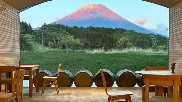【ワイン】霊峰富士山の麓で、丁寧に作られた富士山ワイナリーのワインが鈴桃ドリンクメニューに新登場！