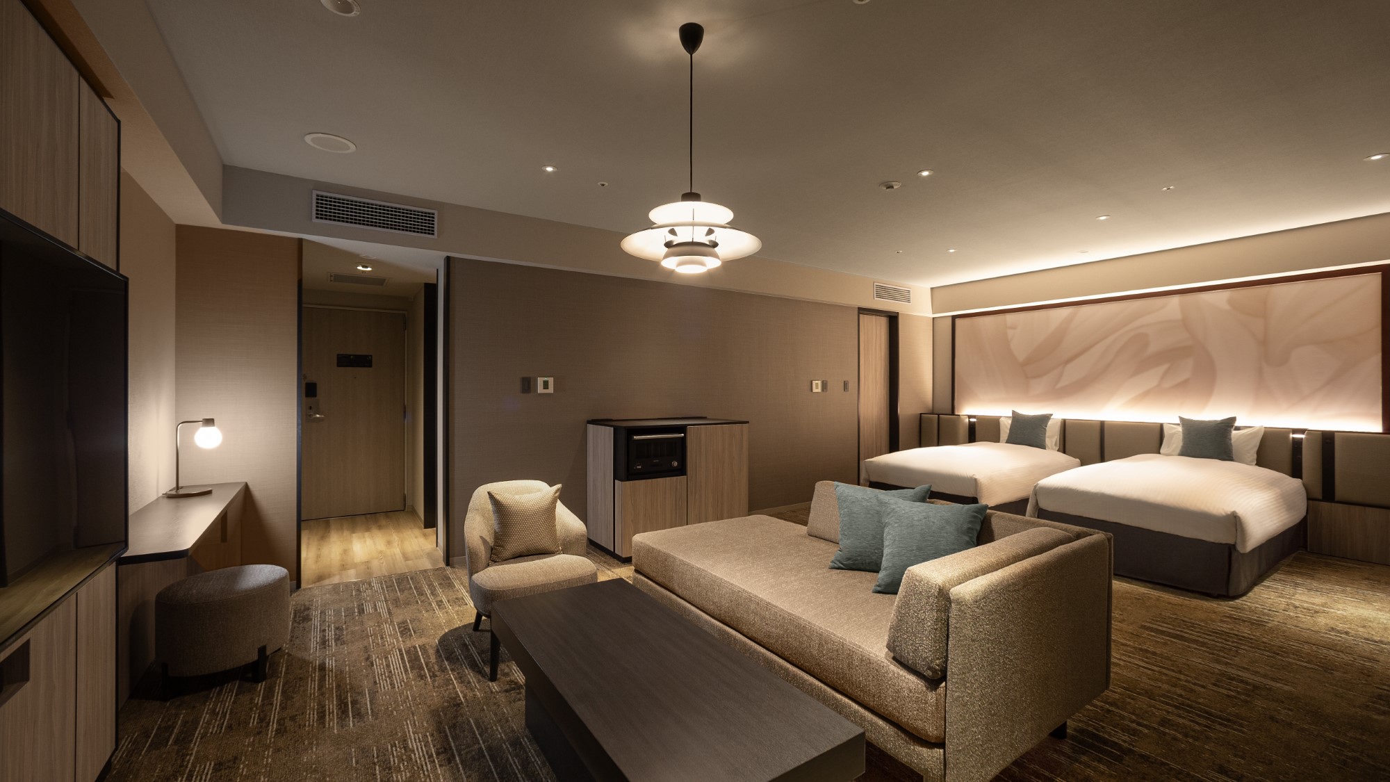 ◆プレミアツイン【禁煙】(54.0㎡/110㎝×203㎝(2台)/バスルーム・トイレがセパレートタイ