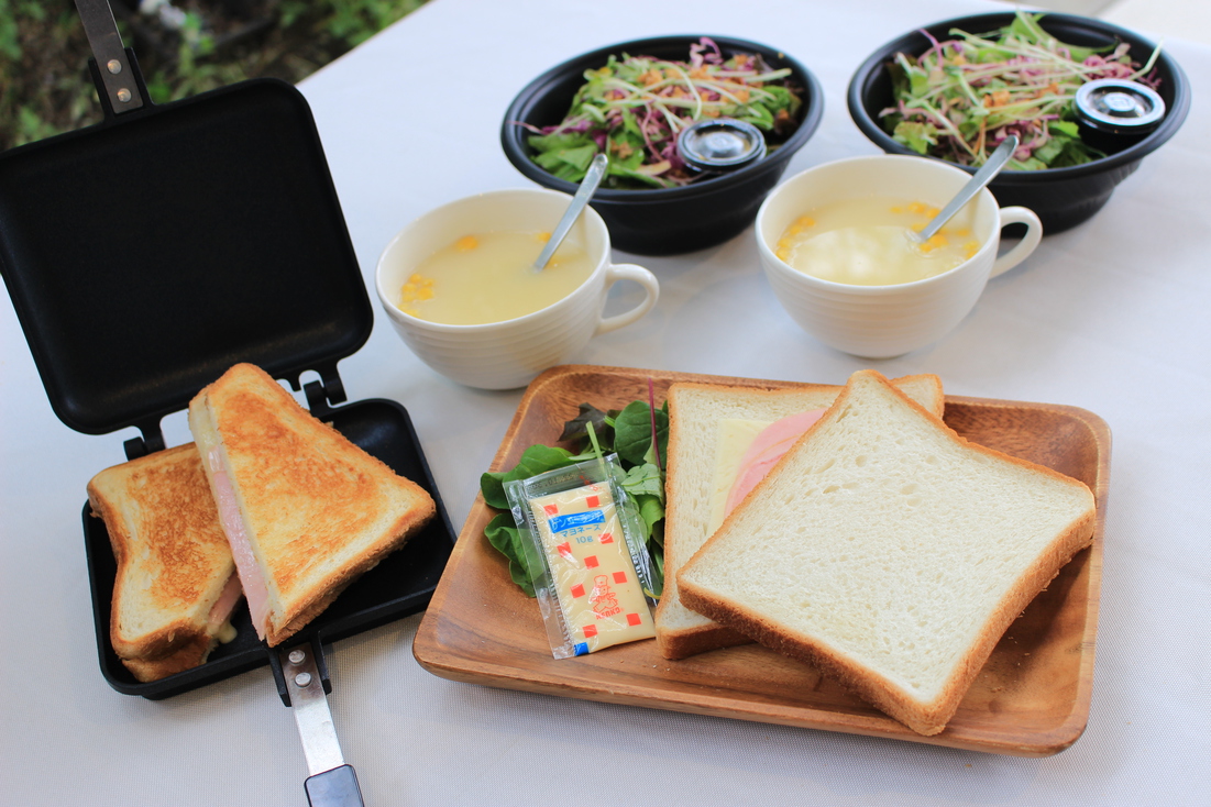 【朝食付】オリジナルホットサンドが作れる♪駐車場有り（無料）