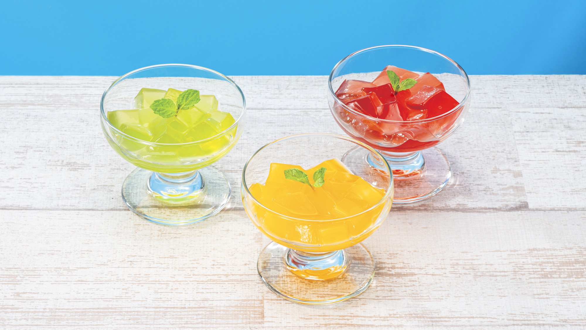 みずみずしく爽やかな味わい。朝にぴったりのフルーツゼリーで気分もリフレッシュ