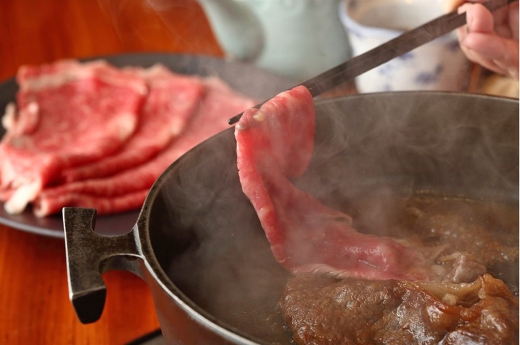 「スギモト」松阪牛すき焼きの夕食