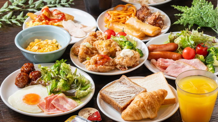 朝食ビュッフェ　盛り付け例