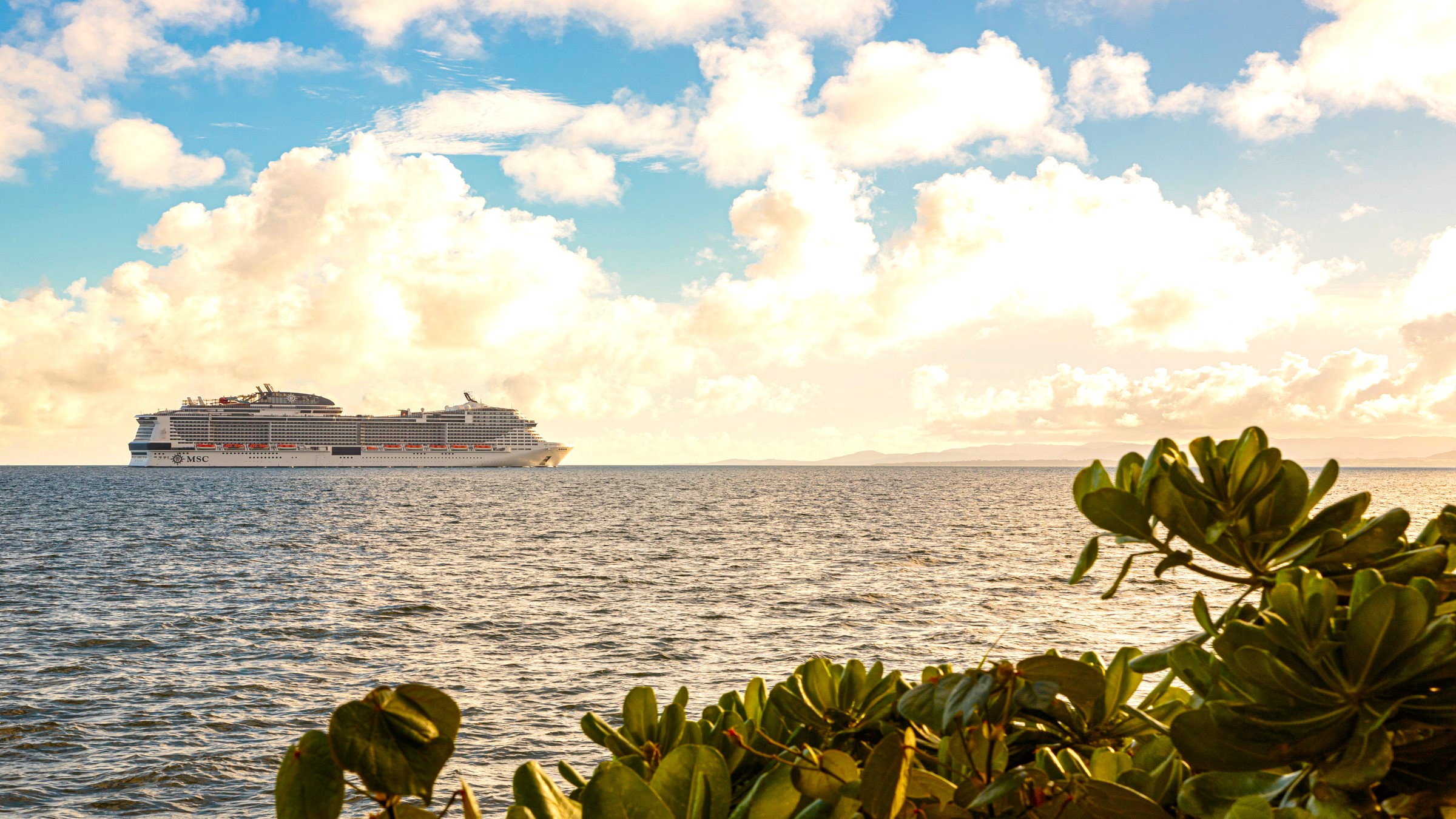 海洋を航海する豪華客船との出会い