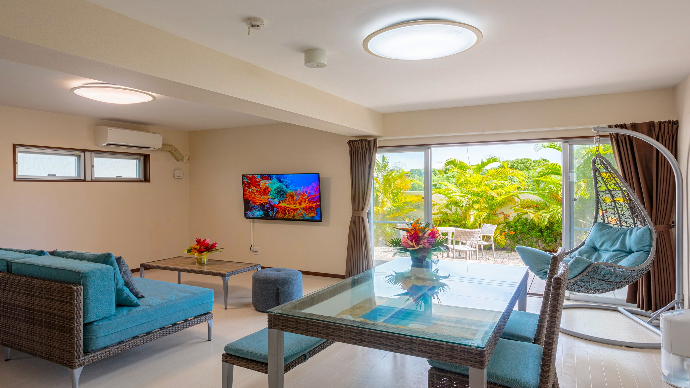 101：定員7名　鮮やかなブルーを基調としたリゾートコンドミニアム/ガーデンテラス付き