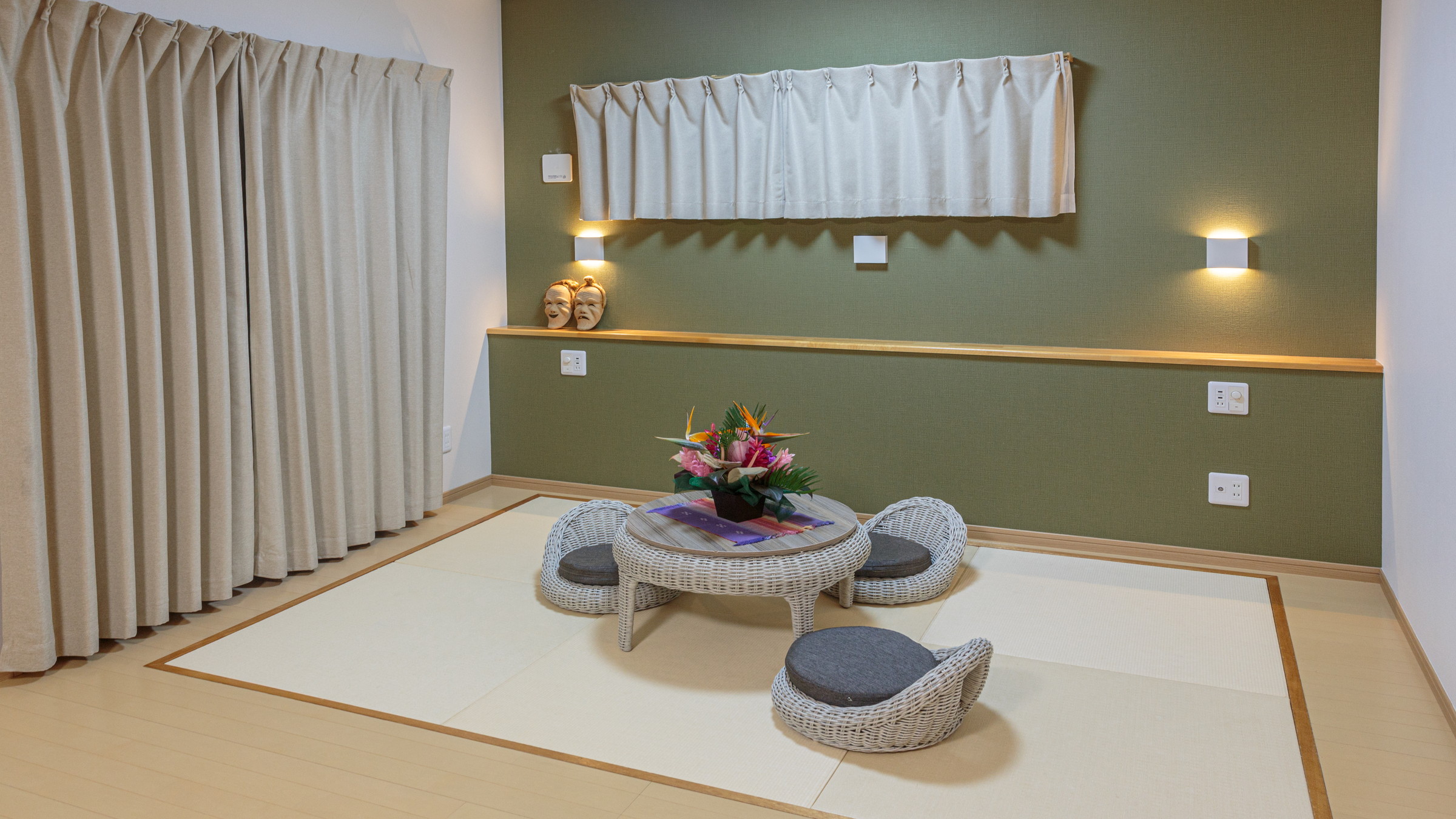 201：小さいお子様連れでも、段差を心配する事なく安心してくつろげる空間