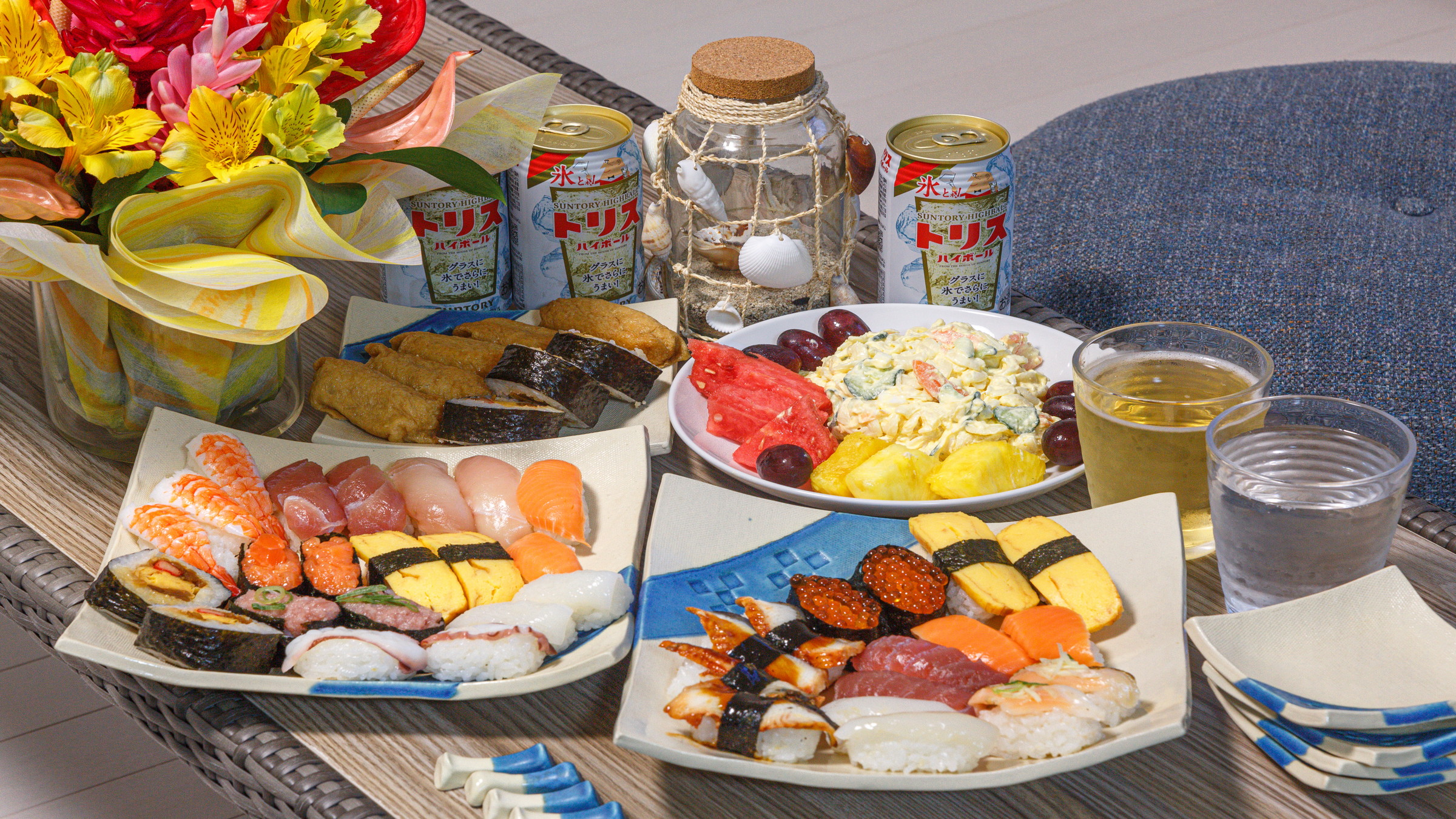 スーパーでの買い出しでお手軽パーティー（イメージ）