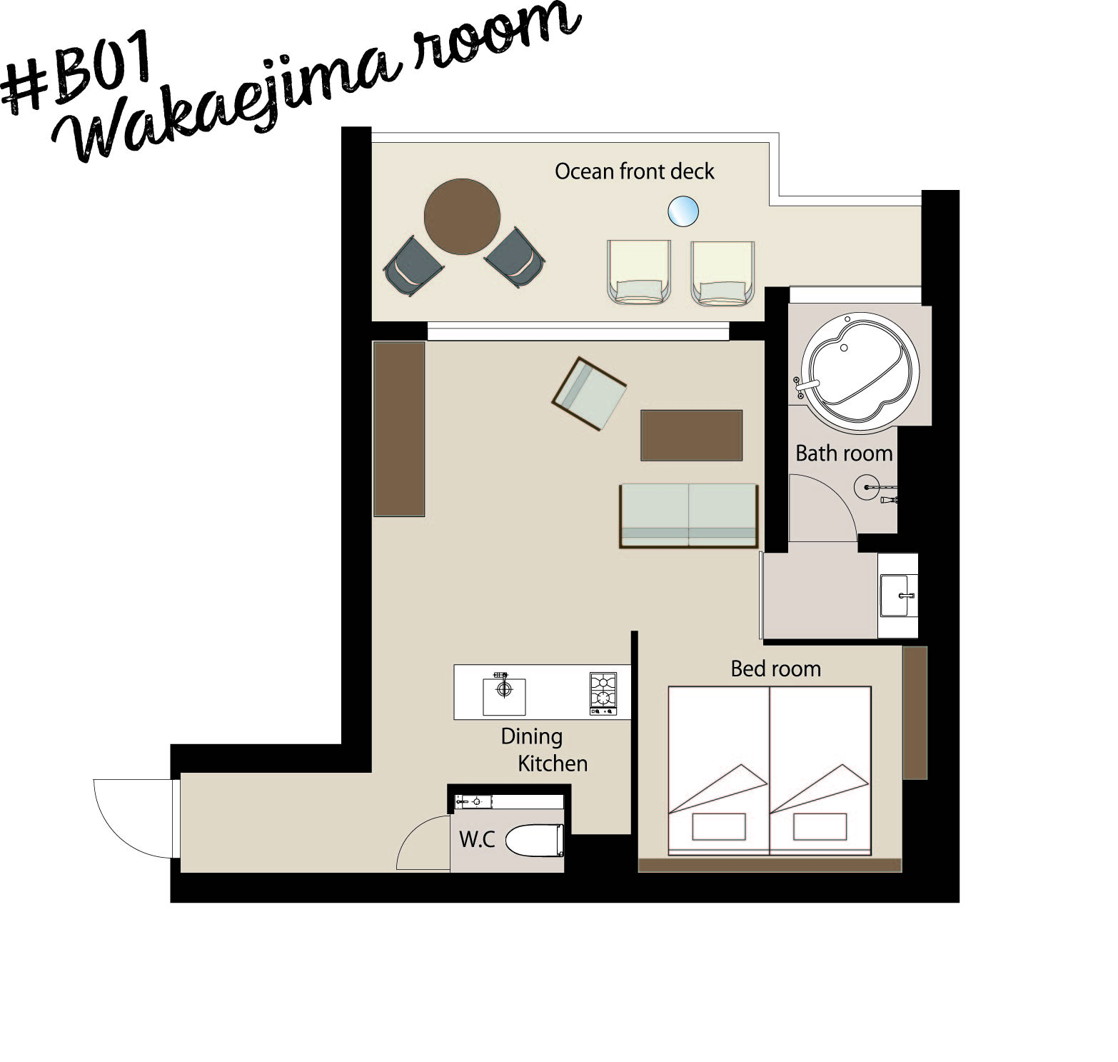 Wakaejima room 間取り図