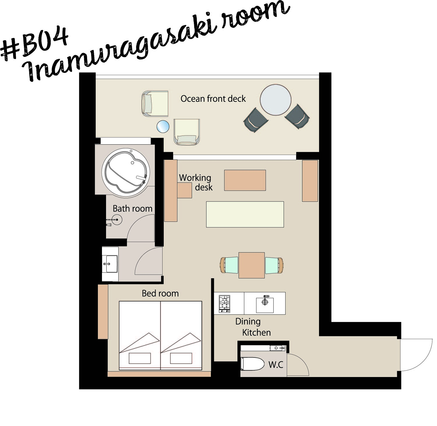 Inamuragasaki room 間取り図