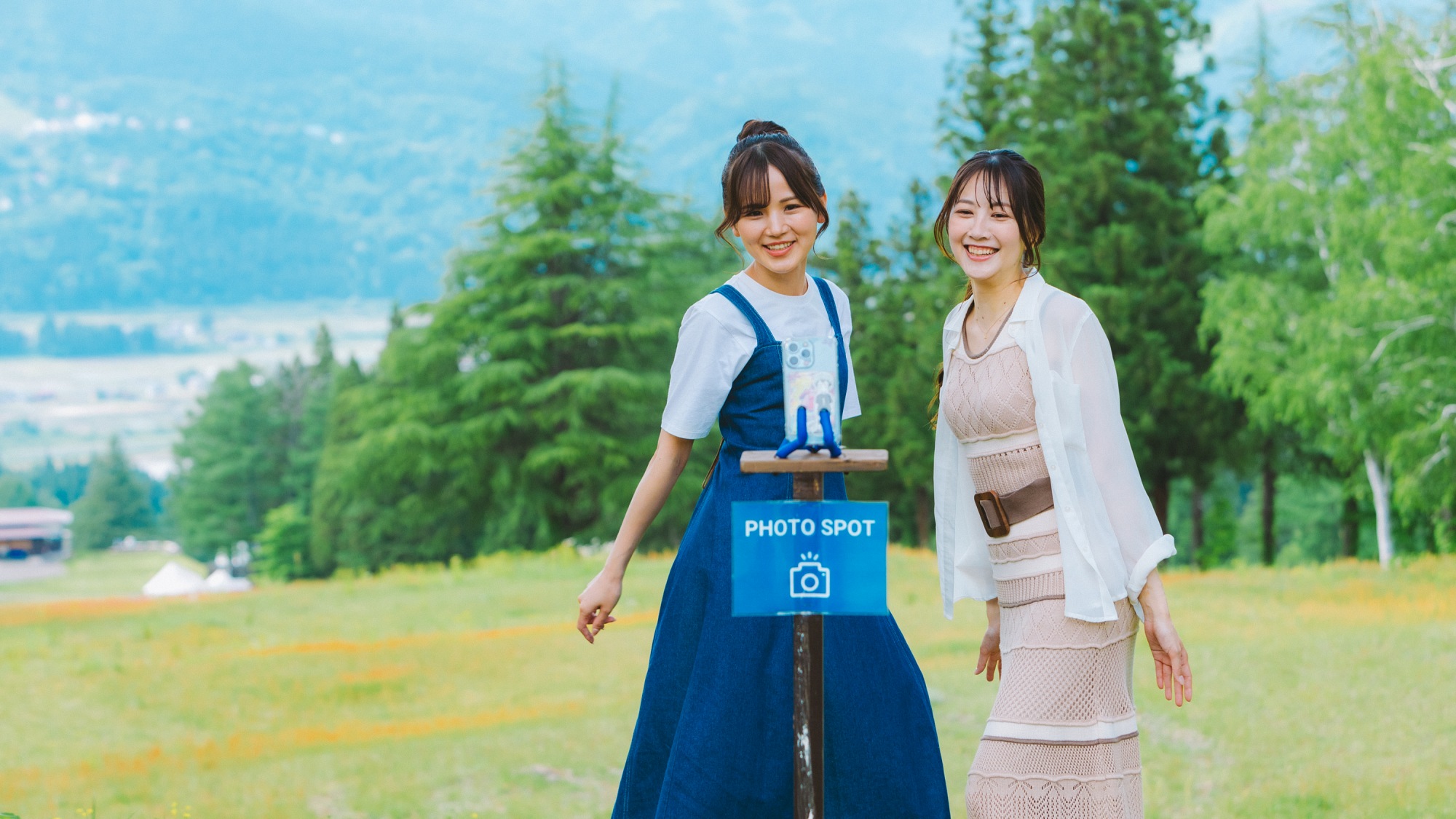 大自然の中で思い出の写真を撮っていただくためのフォトスポットをご用意しています♪