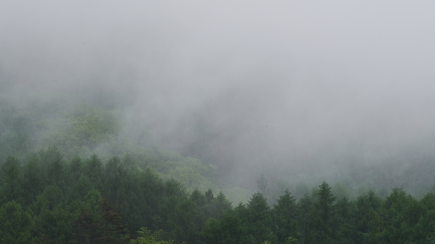 奈良井の朝霧