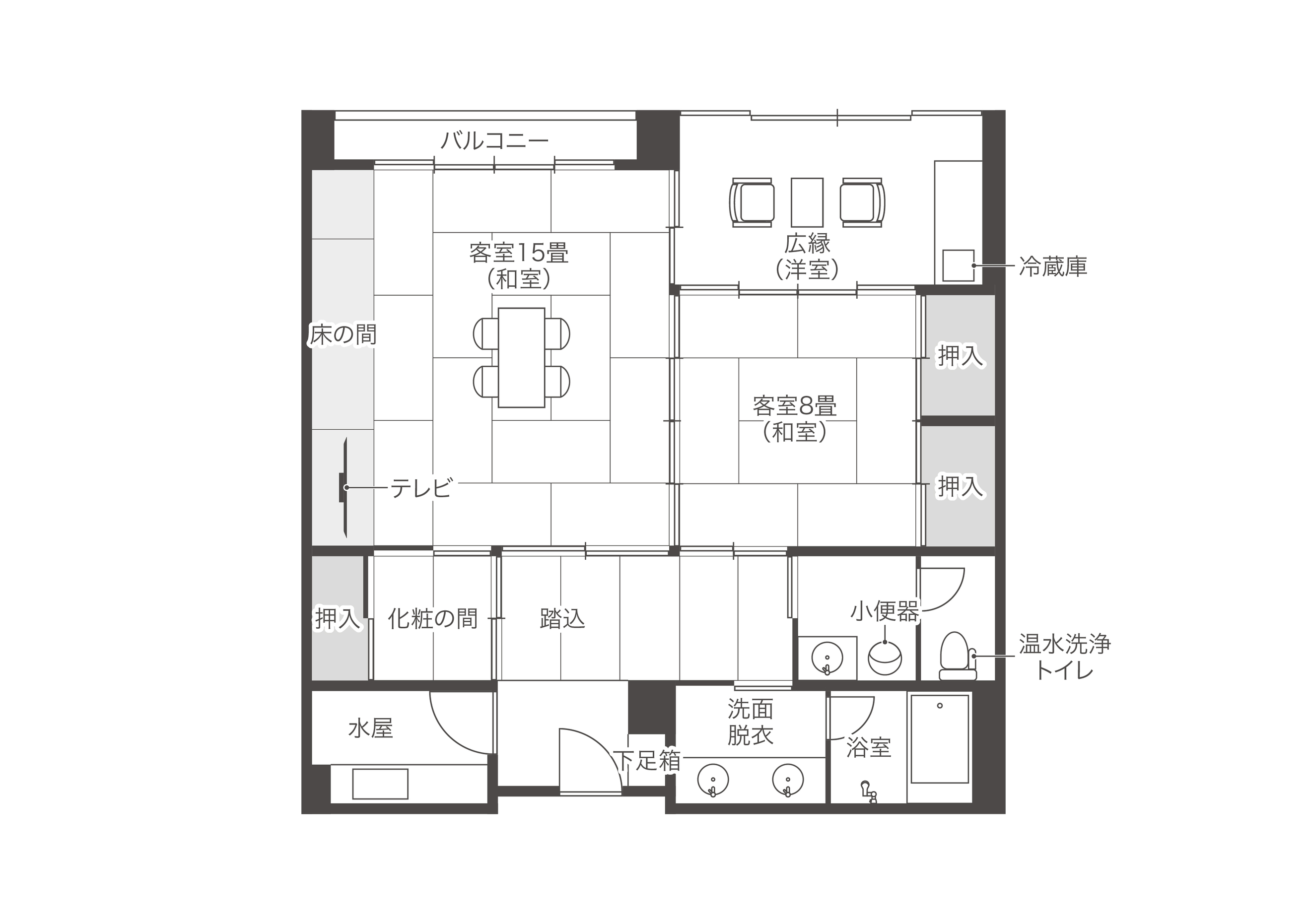 【ルームマップ】香運亭　特別室