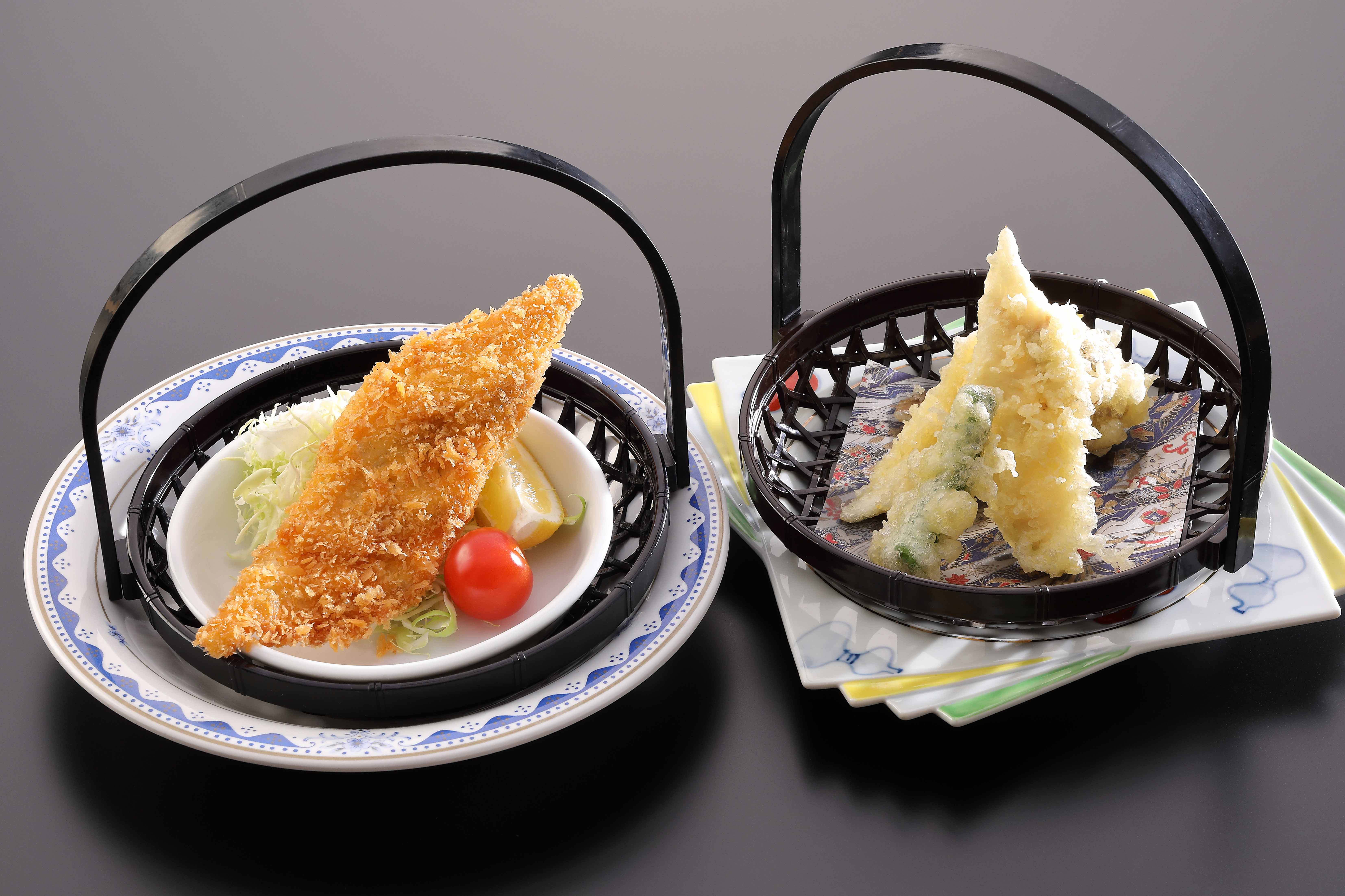 2026.4月５月会席料理油物(鱸のレアかつor鱸の天婦羅)