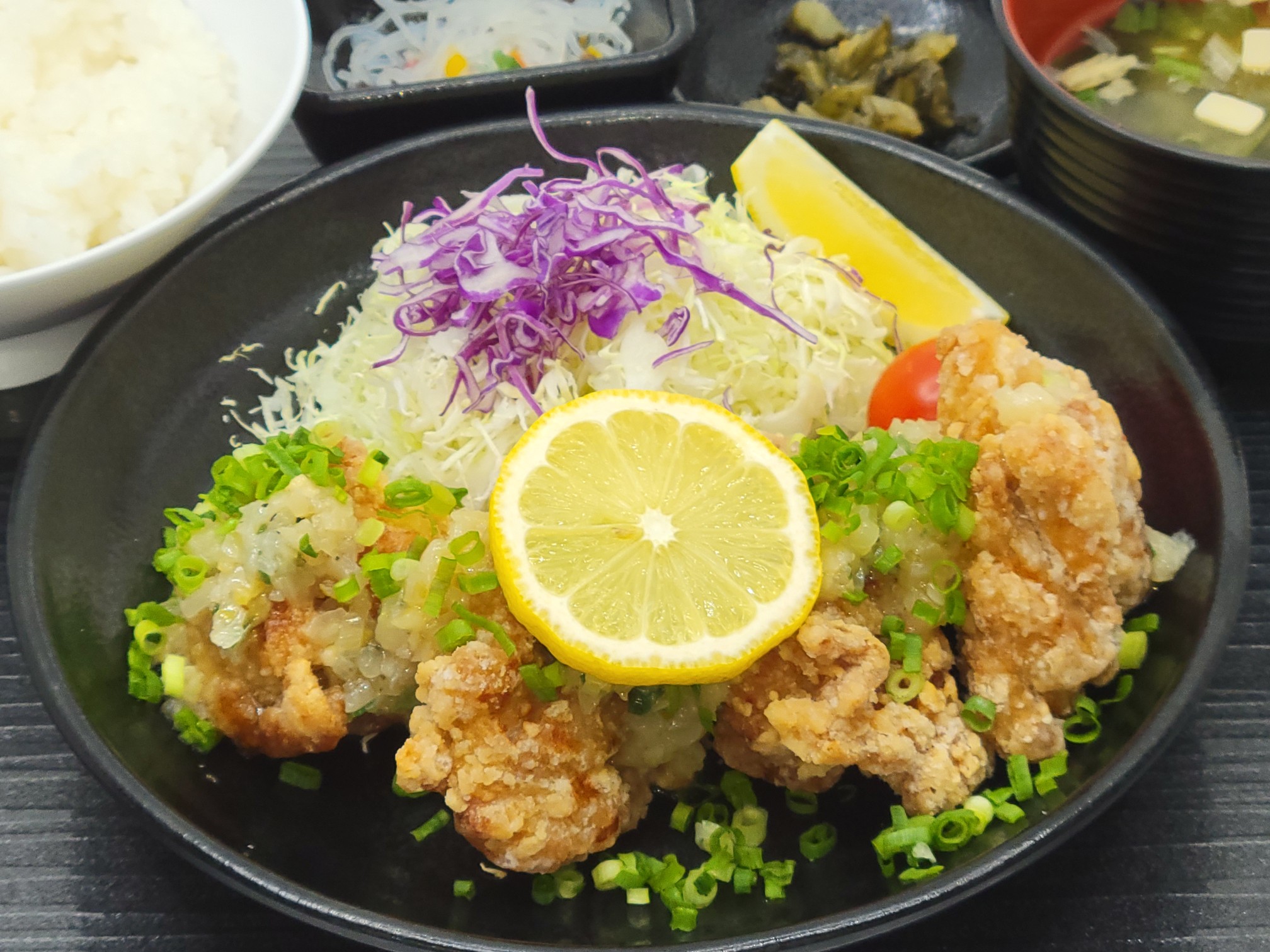 夕定食（⑤鶏唐葱塩レモンセット）