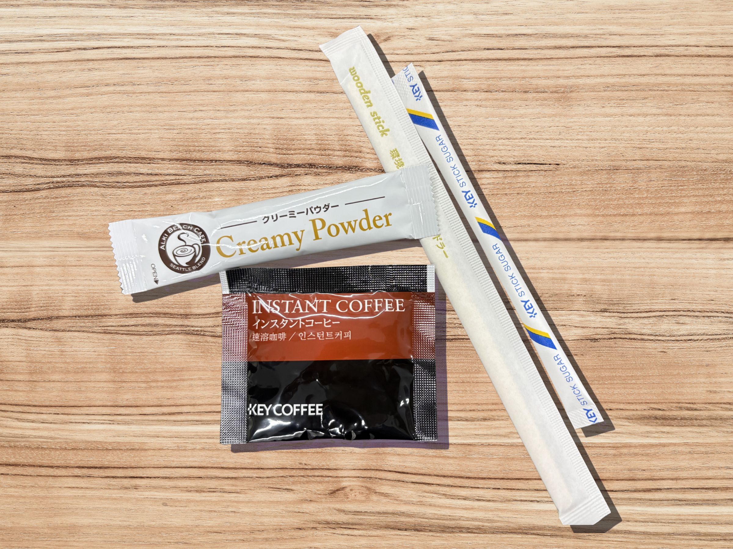 【コーヒー・ミルク・シュガー・マドラー】