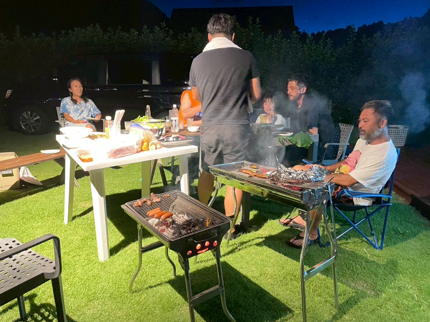 夜はバーベキューもできます！